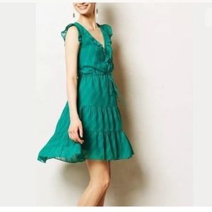 Anthropologie Green summer dress